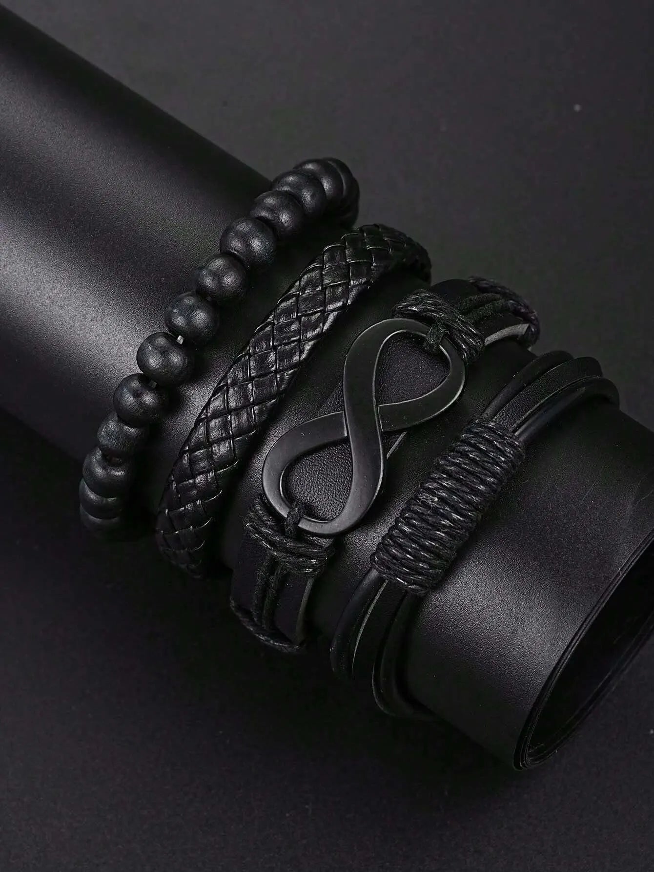 6 Piece Men's Leather Fashion Set