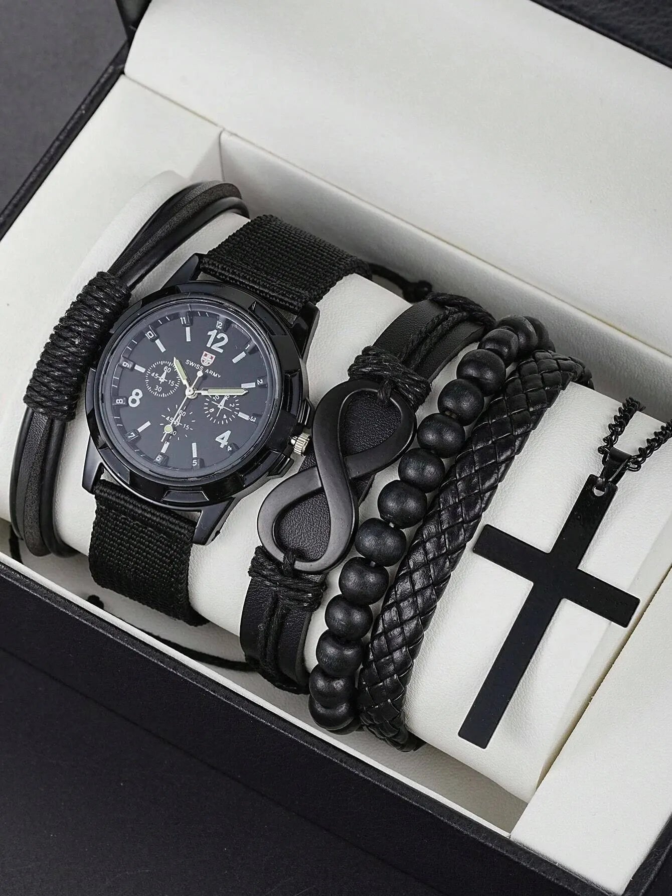 6 Piece Men's Leather Fashion Set