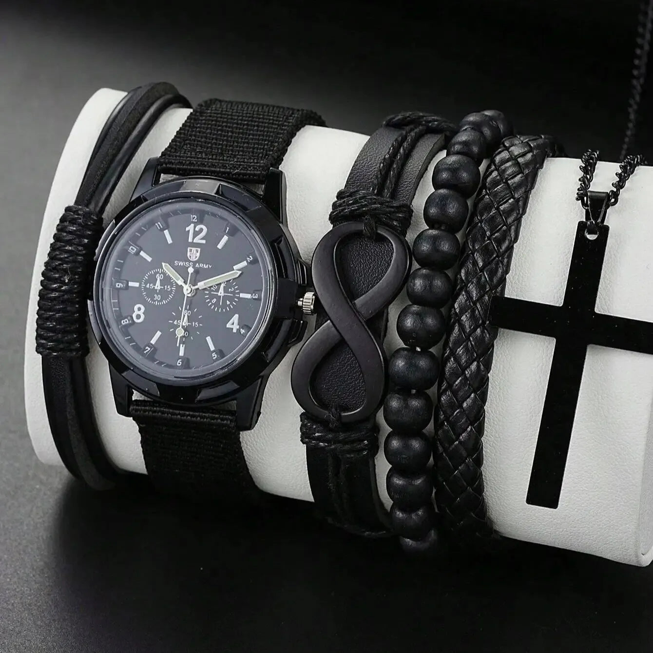 6 Piece Men's Leather Fashion Set