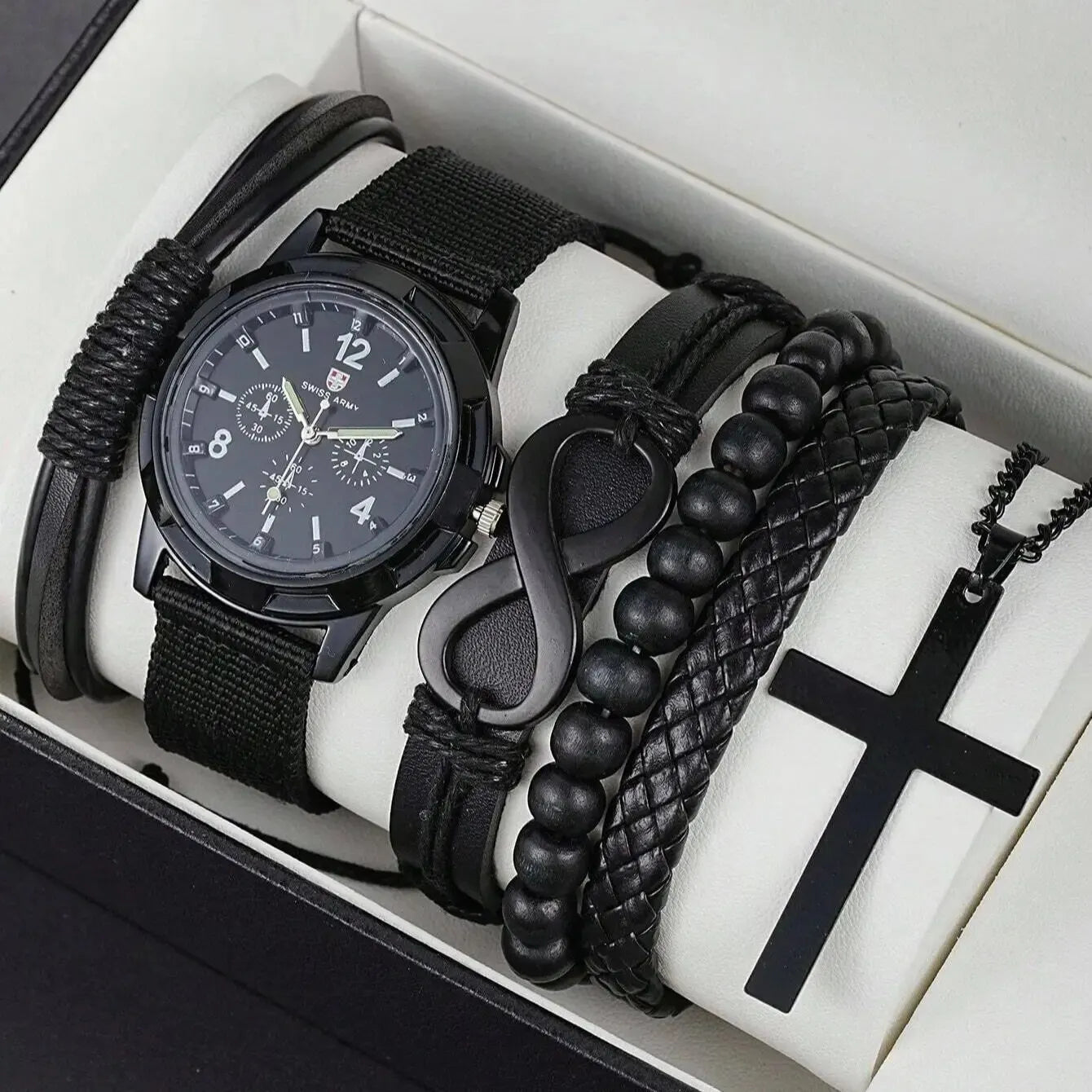 6 Piece Men's Leather Fashion Set