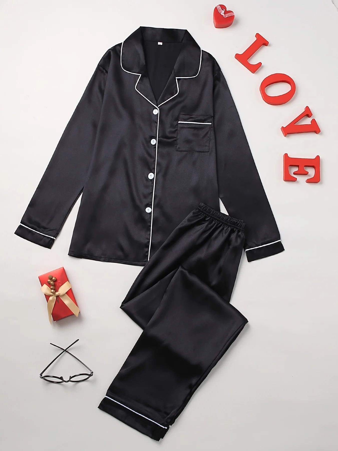 Solid Pajama Set